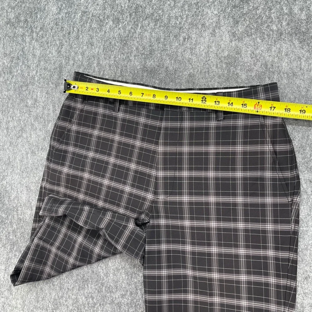 Footjoy Short Mens 34 Brown Plaid Golf Performance Flat Front FJ